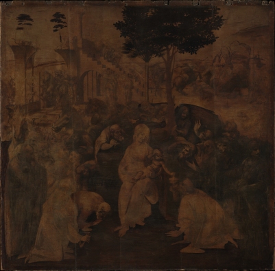Adorazione dei Magi Leonardo, prima del restauro